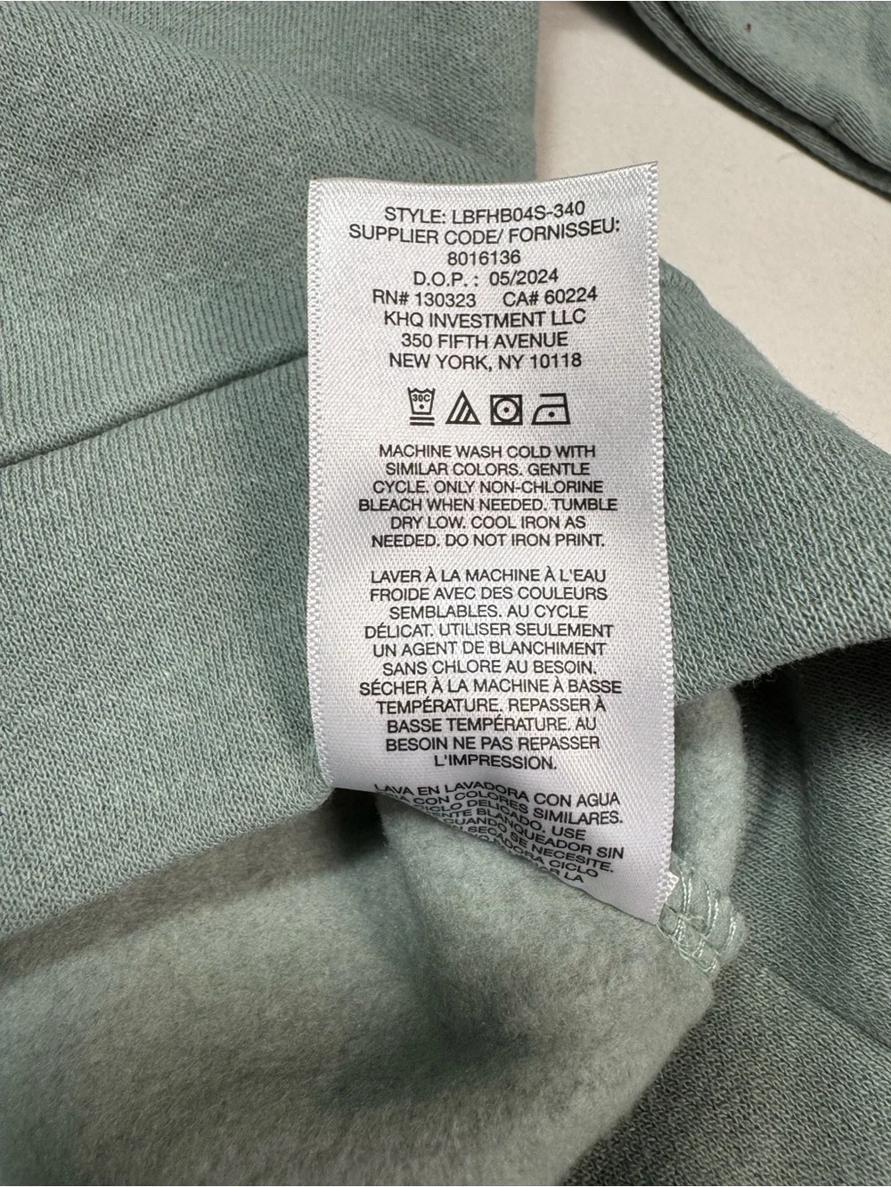 NWT New Lucky Brand Girls Ruffle Fleece Top In Chinois Green Size 7